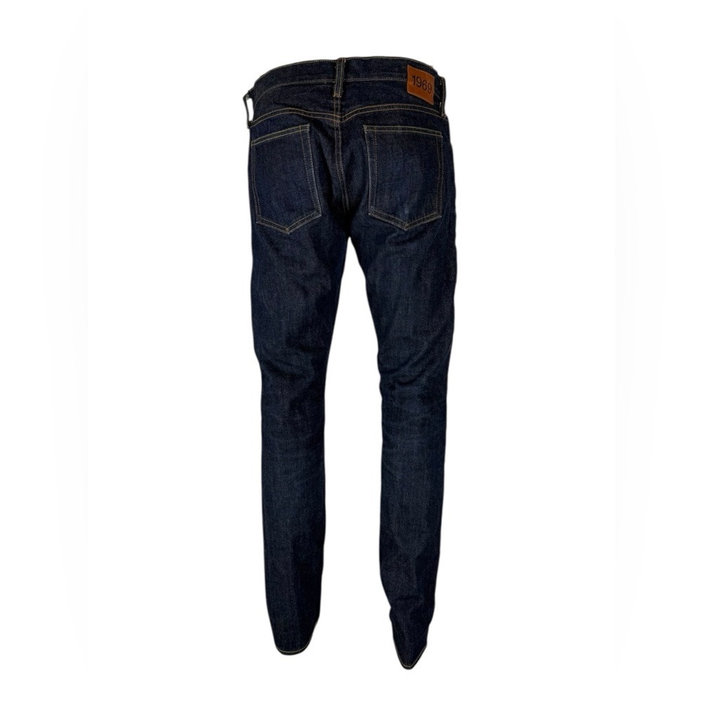 GAP 1969 Mens 31 X 32 Slim Straight Japanese Selvedge Denim Resin Rinse Cotton - Picture 4 of 16
